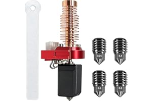 WEFUIT Upgrade Ceramic Hotend for Flashforge Adventurer 5M/ 5M Pro Extruder Kit（with 0.25MM/0.4MM/0.6MM/0.8MM Hardened Steel Nozzle） High Thermal Conductivity Print Head for AD5M Accessories