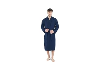 BAGNO MILANO Mens Robes, Waffle Robes For Men, Turkish Cotton Mens Bathrobes