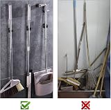 Hejo 10 Pack Mop Broom Holder Stainless Steel Wall Mounted Storage Rack view 2
