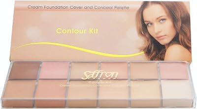 Saffron LONDON Cream Foundation Cover Concealer Palette Contour Kit #189