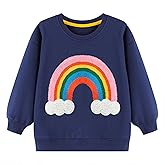 HOMAGIC2WE Girls Sweatshirt Toddler Long Sleeve Crewneck Casual Pullover Cotton Fall Winter Adorable Soft Tops