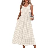 WIHOLL Summer Dresses for Women Flowy Casual Midi Dress Beach Vacation Sundresses with Pockets