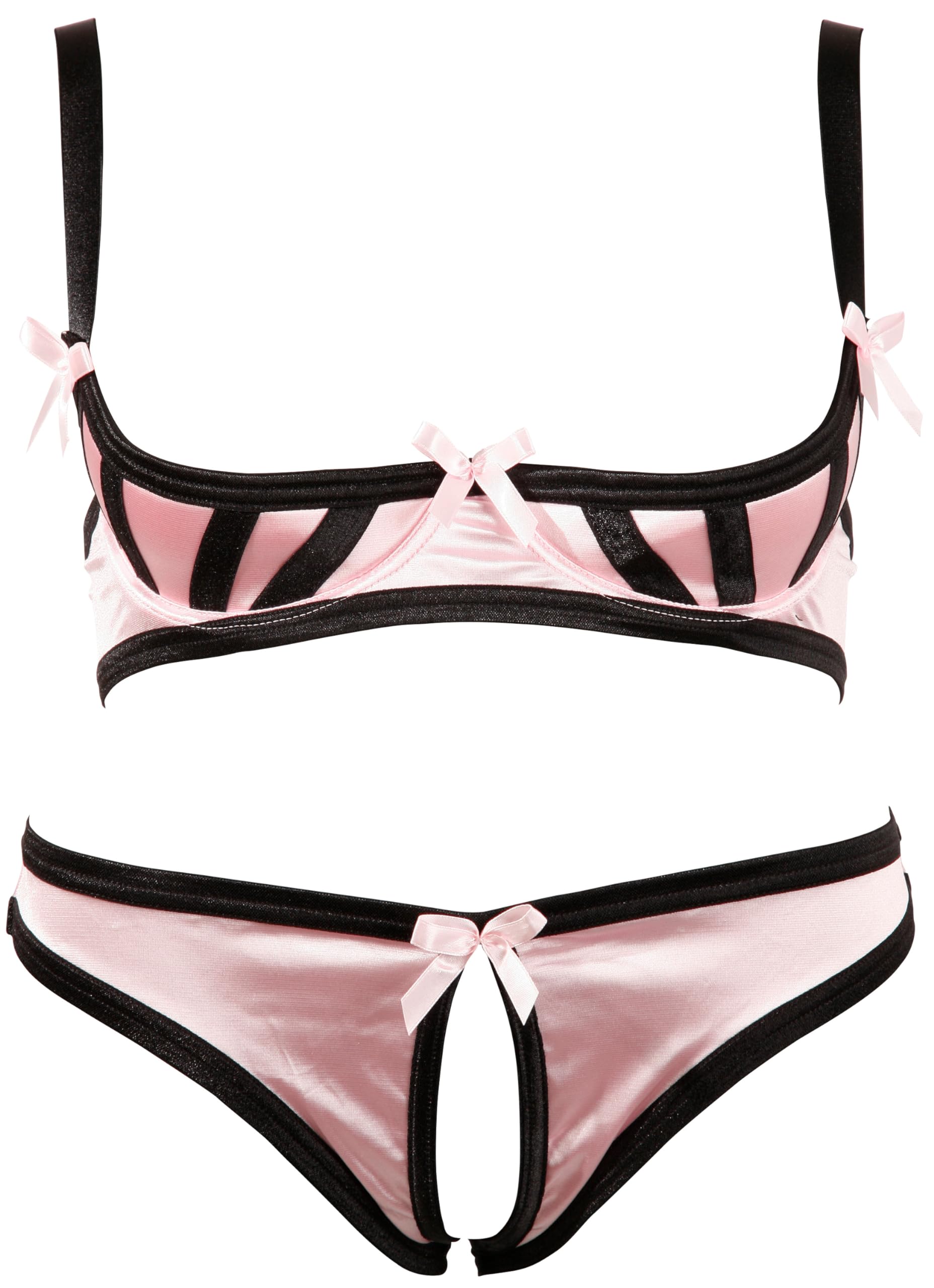 Cottelli Collection Lingerie Women's 22203773230 Half cup Bra Set Rose 75B S, Red (Rosa 001), 28 Manufacturer size 75 B S UK