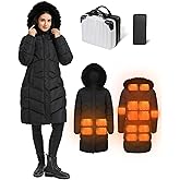 Windpost Heated Jacket for Women with 12V 10000 mAh Battery Pack,Pack Water-Resistant Slim Fit Women's Heated Coat
