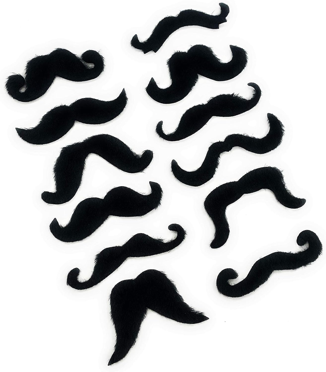 Komonee Novelty Fake Moustache Mustache For Fancy Dress Party (Pack Of 12) - Image 3
