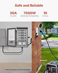 VEVOR Manual Transfer, 30-Amp 10-Circuit, Prewired