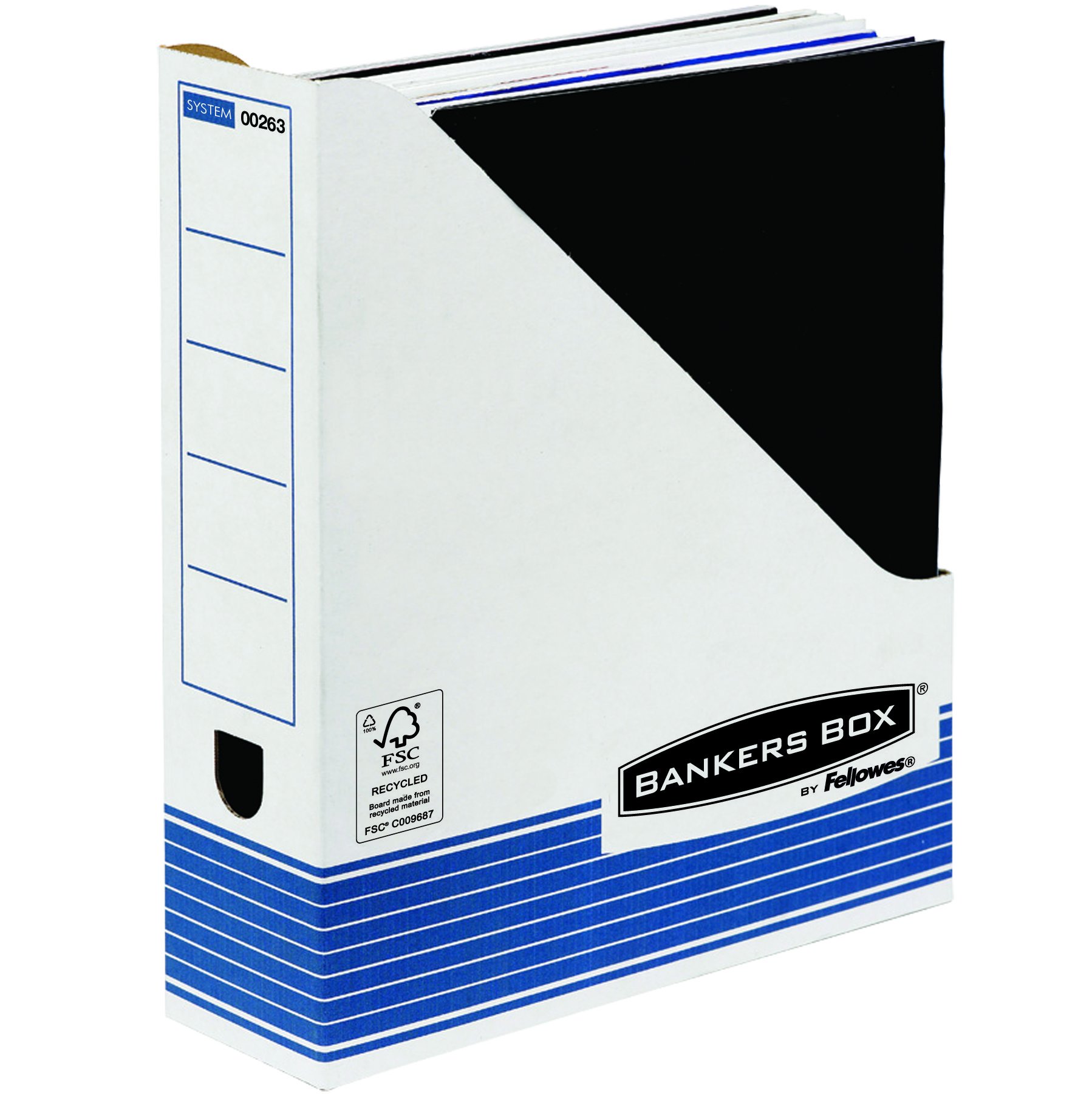 Bankers Box System 80 mm Magazine File, A4 Size - Blue, Pack of 10