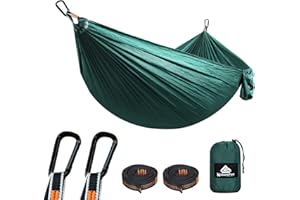 NATUREFUN Ultra-Light Travel Camping Hammock | 300kg Load Capacity,Breathable,Quick-Drying | 2 x Premium Carabiners,2 x Nylon Slings Included | Outdoor Indoor Garden
