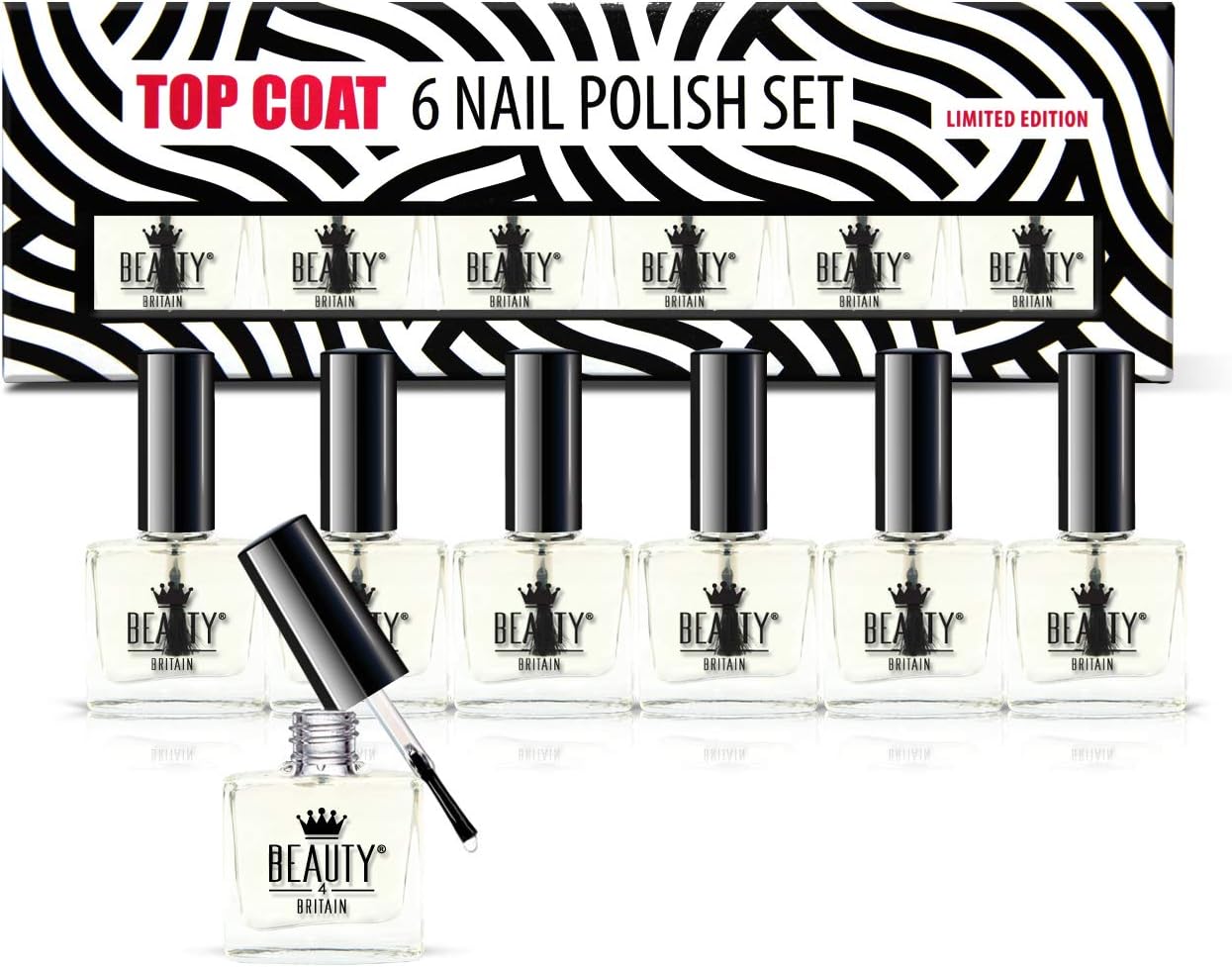 6 x TOP COAT NAIL VARNISH POLISH CLEAR NAIL VARNISH 10 ML Amazon.co.uk