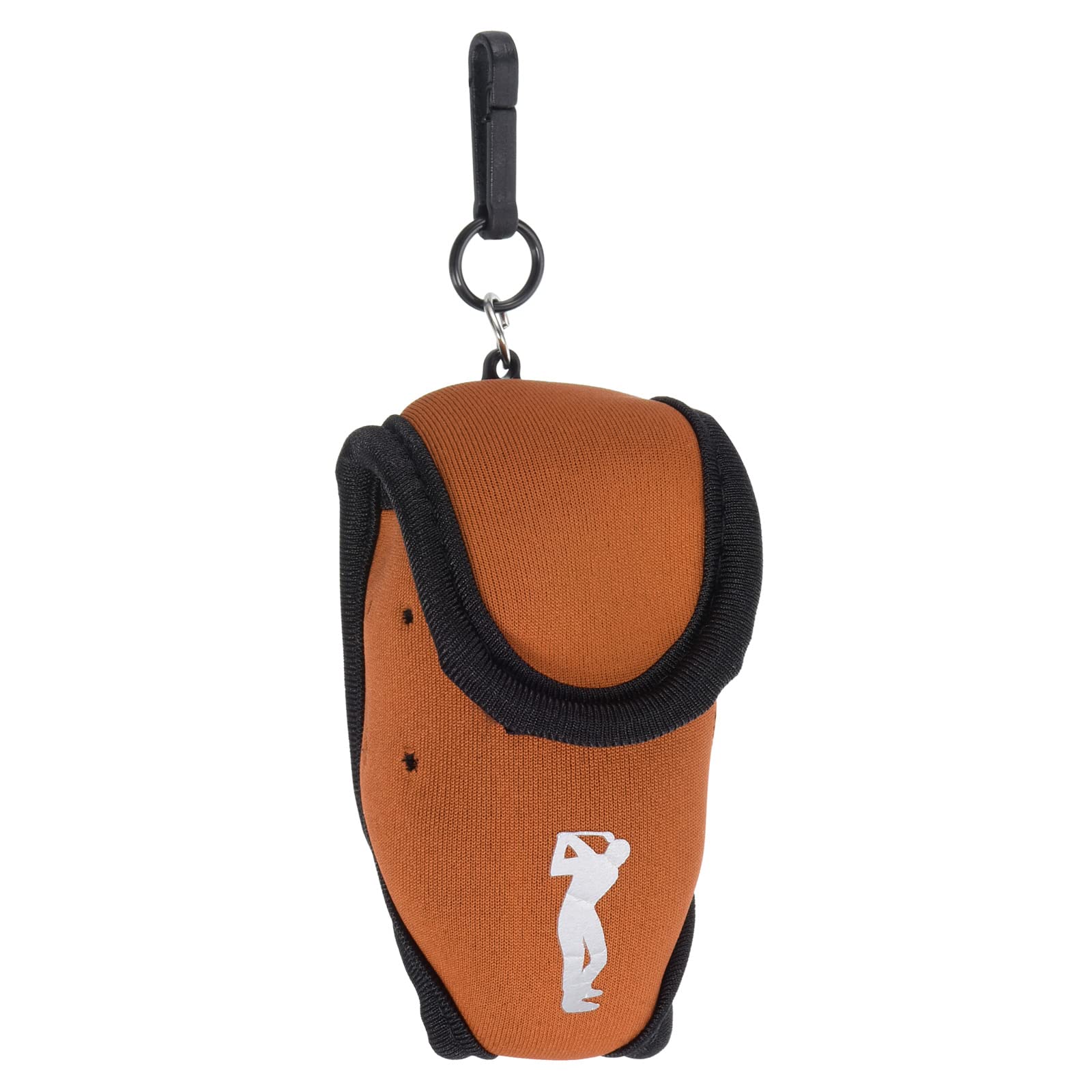 PATIKIL Golf Ball Waist Bag with Tee Holder, Buckle, Clip for Belt Storage, Orange