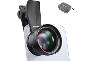 NEEWER 58mm Telephoto Lens with 17mm Threaded Phone Camera Lens Clip, 6 Elements in 5 Groups 2X Magnification Compatible with iPhone Android Samsung for Portrait Photography, LS-71