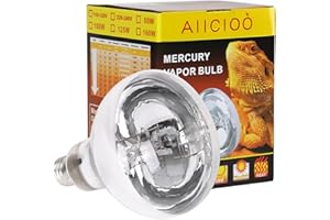 AIICIOO UVB Reptile Light 80W - UVB Light Bulb for Reptile Bearded Dragon Mercucry Vapor Bulb Basking Heat UVA UVB All in One Sun Lamp