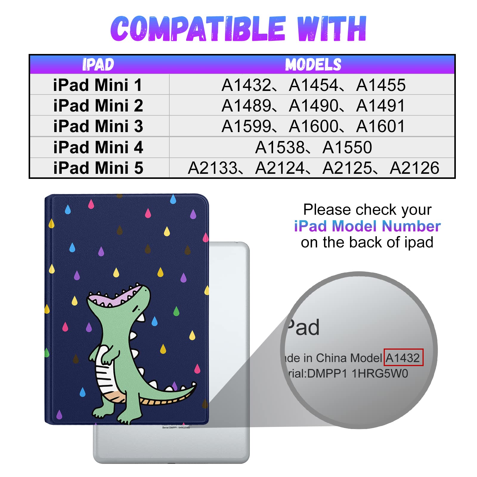 Trendy Fan for iPad Mini 5/4/3/2/1 (7.9 Inch) Case