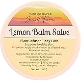 Lemon Balm Salve for Nourished Skin | Organic, Non-GMO, Small-Batch Herbal Balm | Family Made in WV | 2 oz Jar