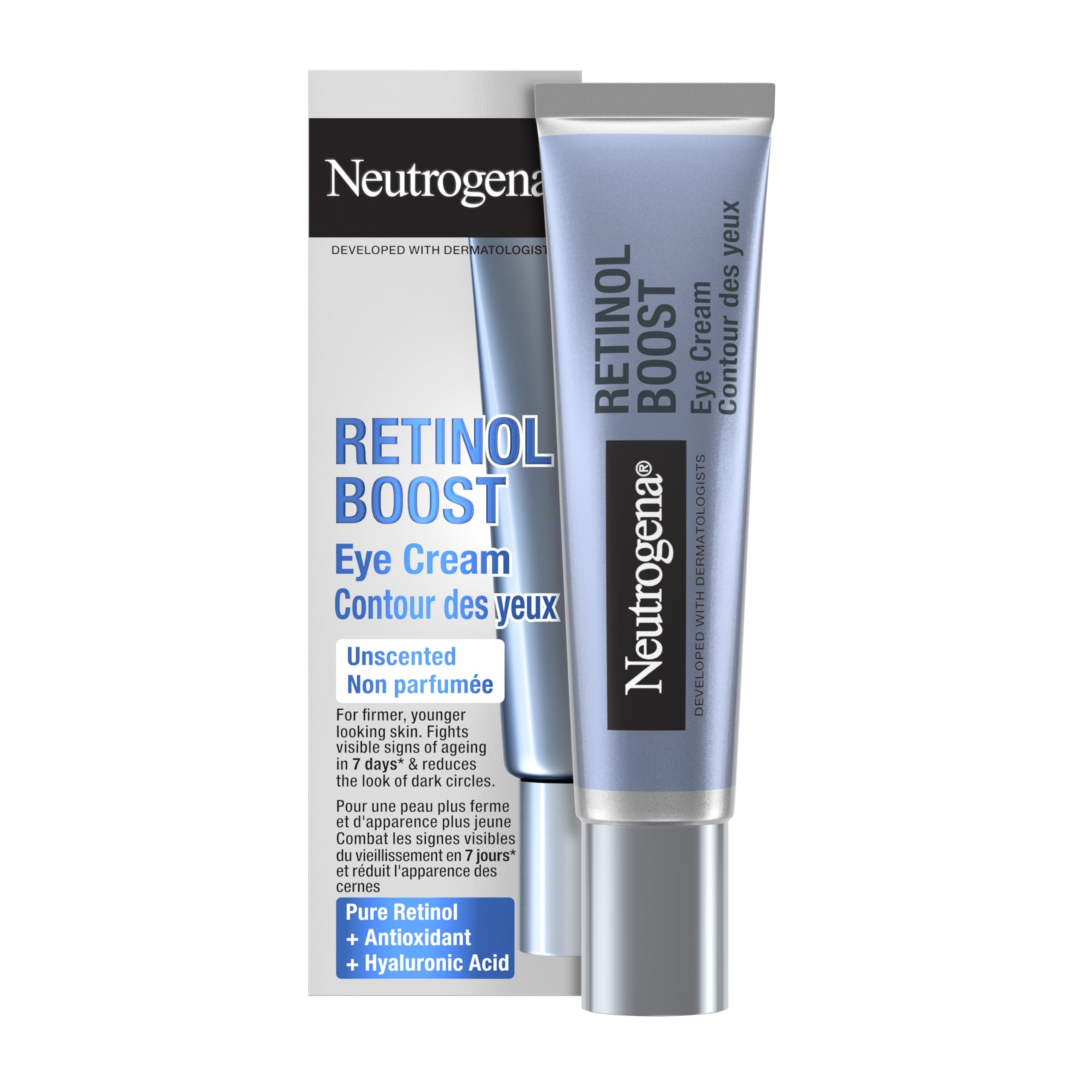 Neutrogena Retinol Boost Eye Cream (1x 15ml), Fragrance-Free Eye Cream for Ageing Skin, Under-Eye Treatment with Retinol for Fresher, Younger-Looking Skin — image 1