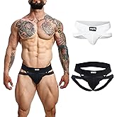 MALEBASICS Mens Jockstrap Athletic Supporter 3" Wide Band – Jock Strap Underwear for Men, Breathable Sport Fit