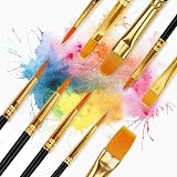 Aniyoo 20 Pcs Paint Brush Set Nylon Hairs Wooden Handles Gold Tube Interface view 3