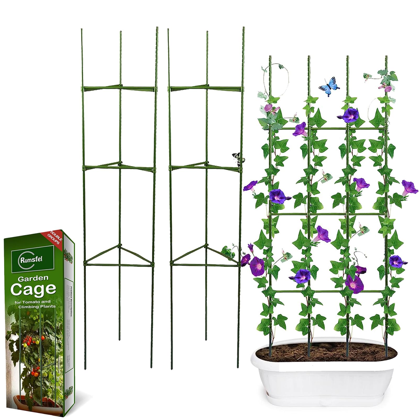 Garden Plant Support Cages, Tomato Growing Cage, Sturdy Garden Plant Support Stakes, Garden Trellis Vertical Climbing Plants Support Climbing