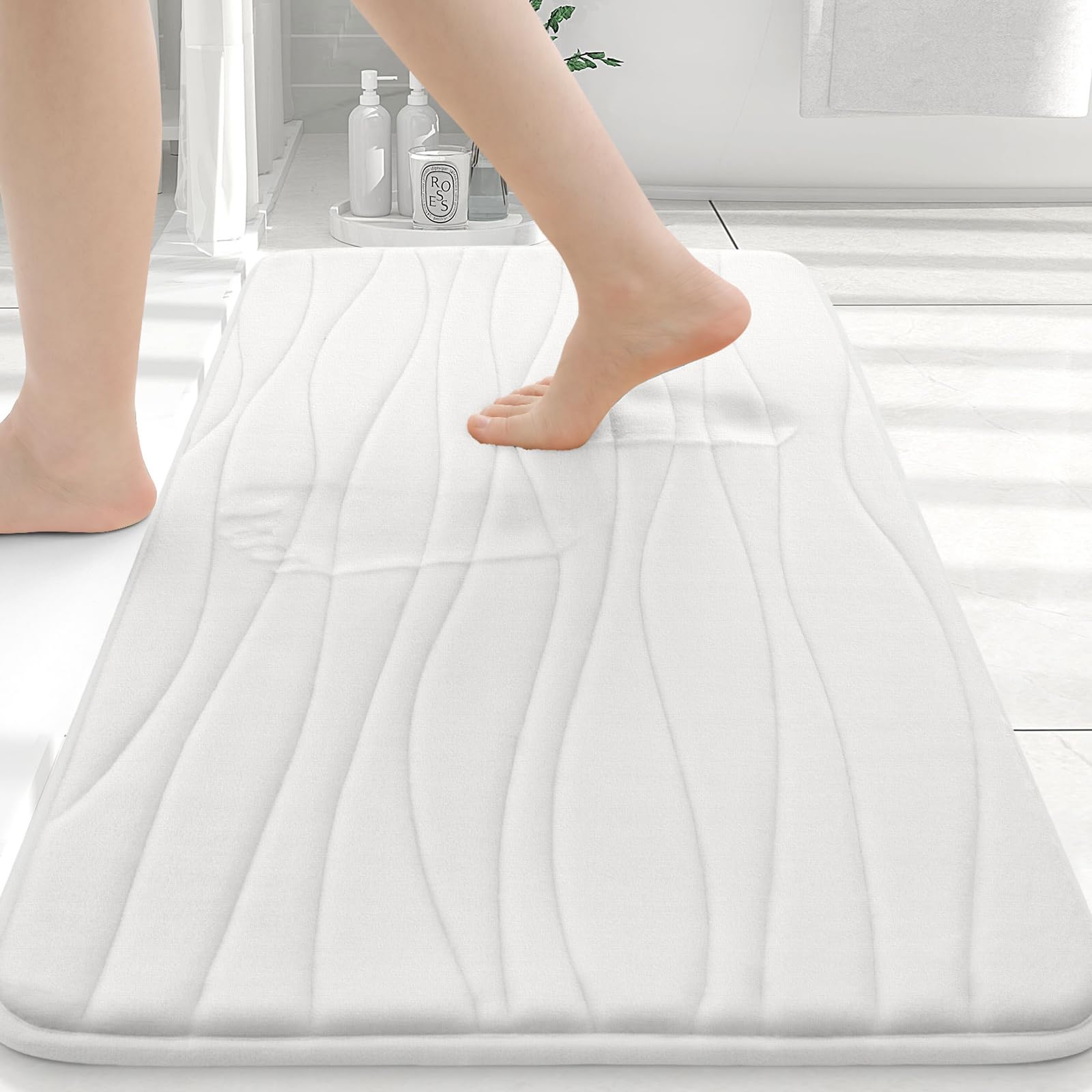 Buganda Memory Foam Bathroom Rug Mat 36x24, Extra