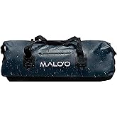 Malo’o Waterproof Dry Duffel, Heavy-Duty Roll Top Waterproof Gear Bag with Shoulder Strap & Molle Loops, Marine Duffel for Kayaking, Boating, Camping, Beach & Travel, Black, 100L