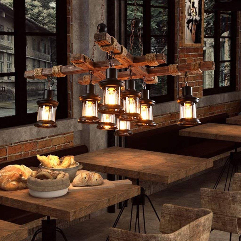 Deckenbeleuchtung UOOGOU Kronleuchter Eisen Pendelleuchten 8lampen