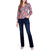 NIC+Zoe Womens Amber Blues Top