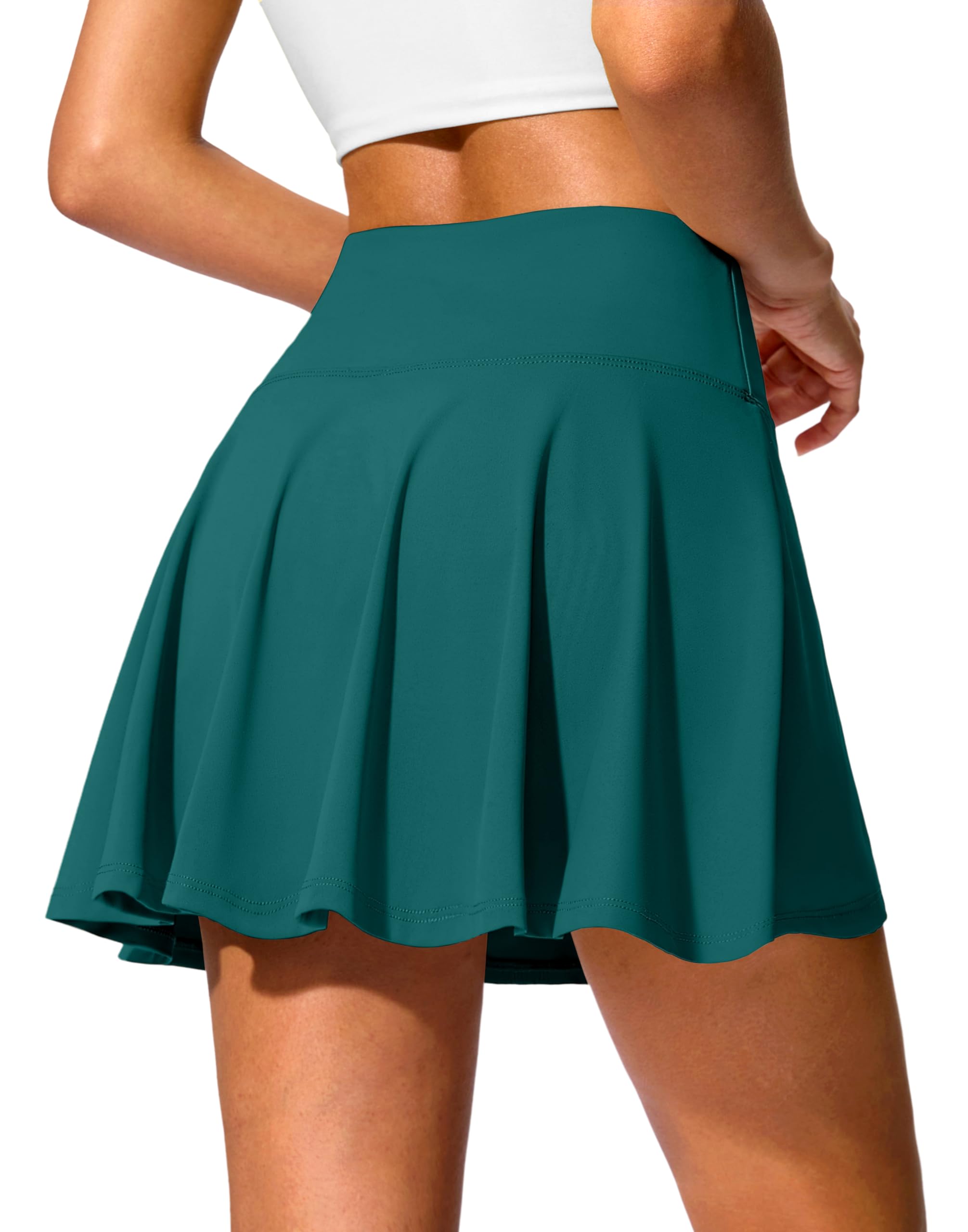 SANTINY 14" Tennis Skirt Golf Skorts with Pockets