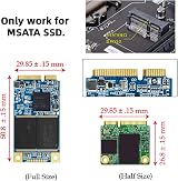 Cablecc mSATA SSD to 2.5" SATA Adapter Converter Case Enclosure for 50x30mm SSD view 7