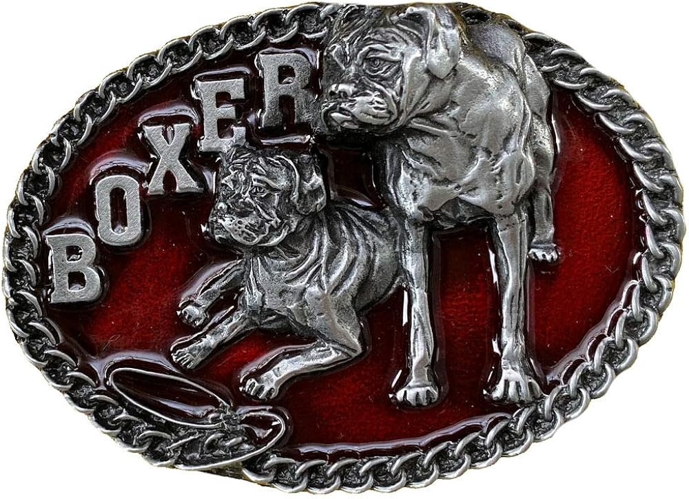 Boxer Dog Belt Buckle with Presentation Box Amazon.co.uk Clothing