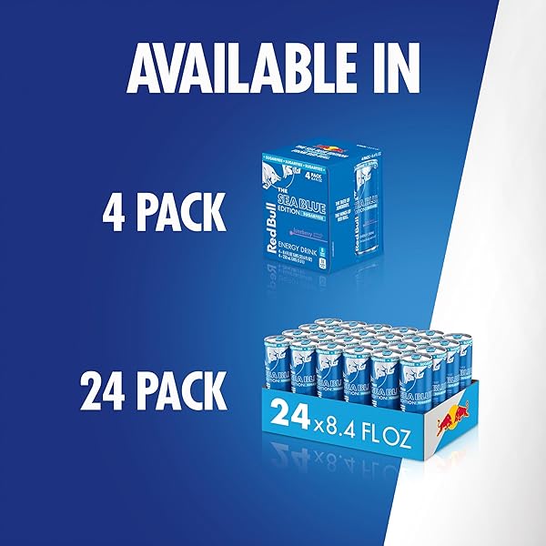RED BULL SEA BLUE EDITION SUGAR-FREE ENERGY DRINK, JUNEBERRY, WITH 80MG CAFFEINE PLUS TAURINE & B VITAMINS, 8.4 FL OZ, PACK OF 24 CANS