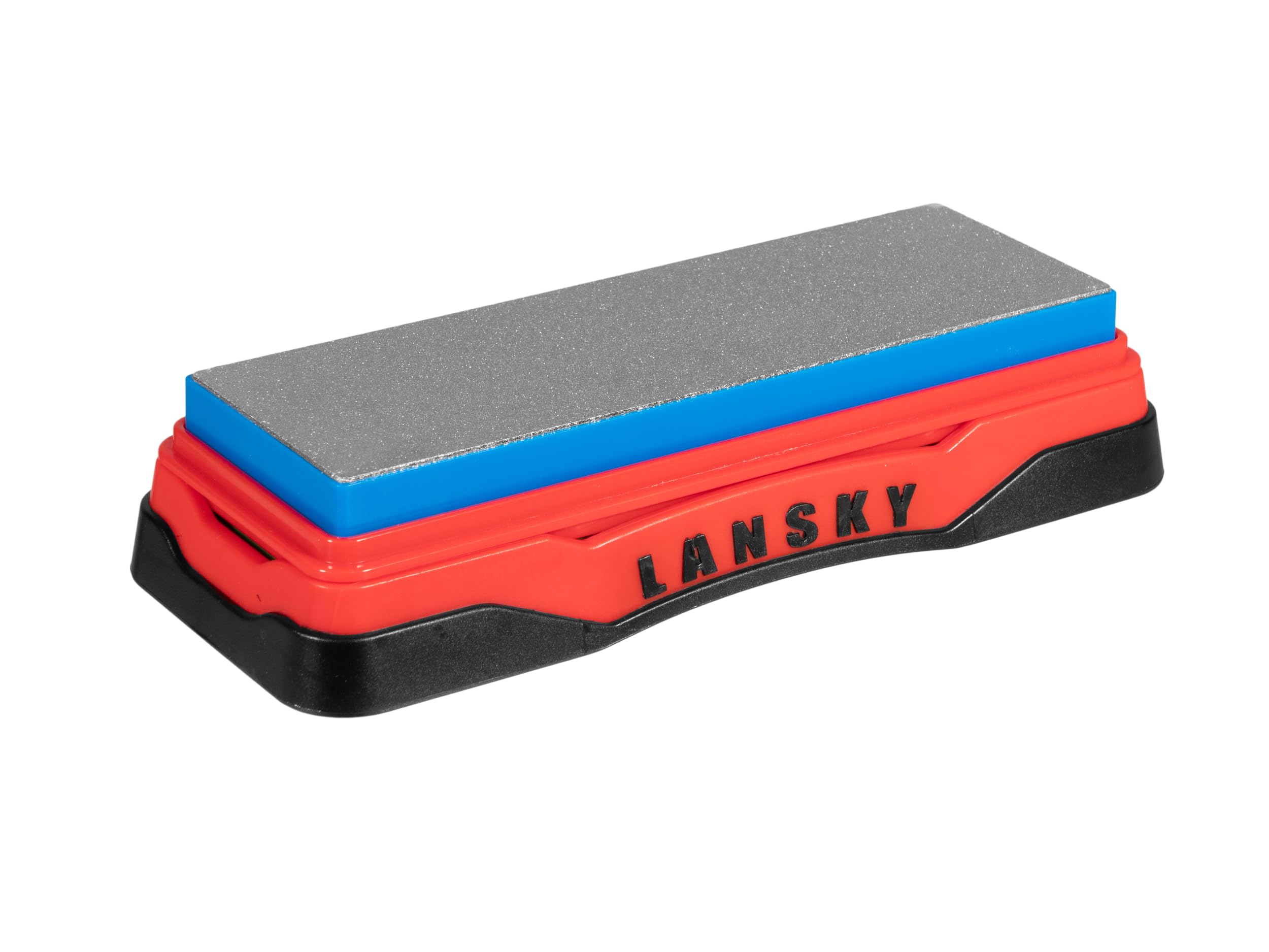Lansky Sharpeners Medium/Fine 2 Sided Diamond Bench Stone - Red