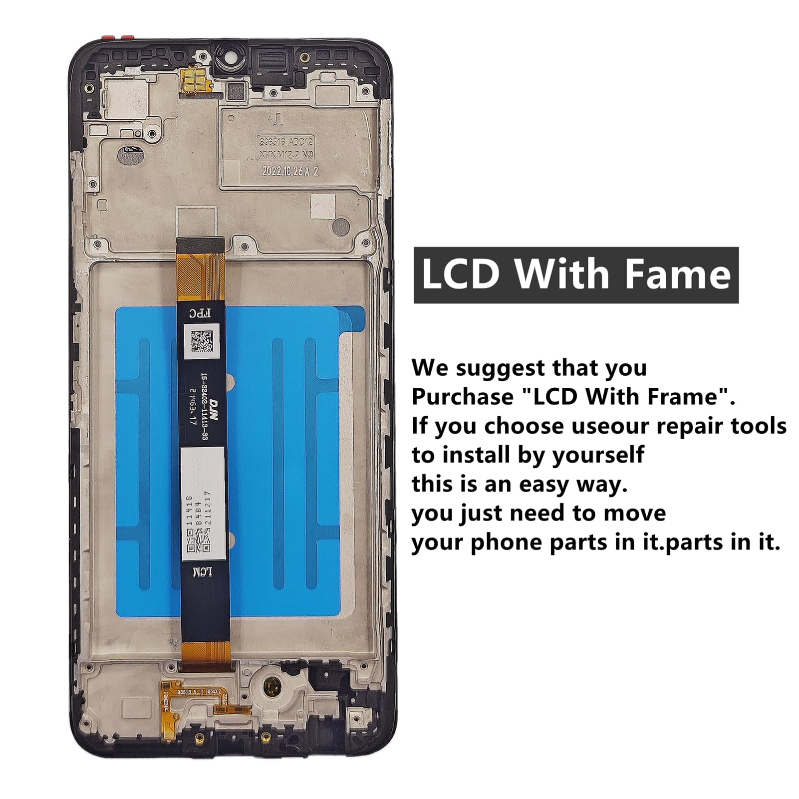 for Samsung Galaxy A03S A037u [US Version] Screen Replacement with Frame for Samsung A03S A037u A037u1 Screen Replacement LCD Display digitizer Touch Screen Assembly with Tools 6.5 inch