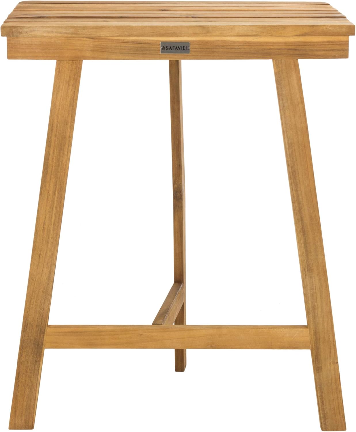 safavieh teak set on Amazon Com Safavieh Pat6755a Outdoor Collection Benton Brown Balcony Accent Table Natural Garden Outdoor