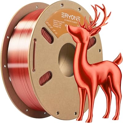 ERYONE Ultra Silk PLA Filament 1.75mm Copper 1kg 3D Printer