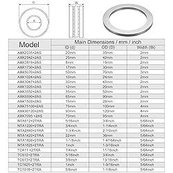 uxcell AXK75100 Thrust Needle Roller Bearings with