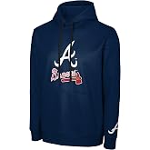 FOCO MLB Men's Official Primary Logo Wordmark Polyester Pullover Hoodie Sweatshirt