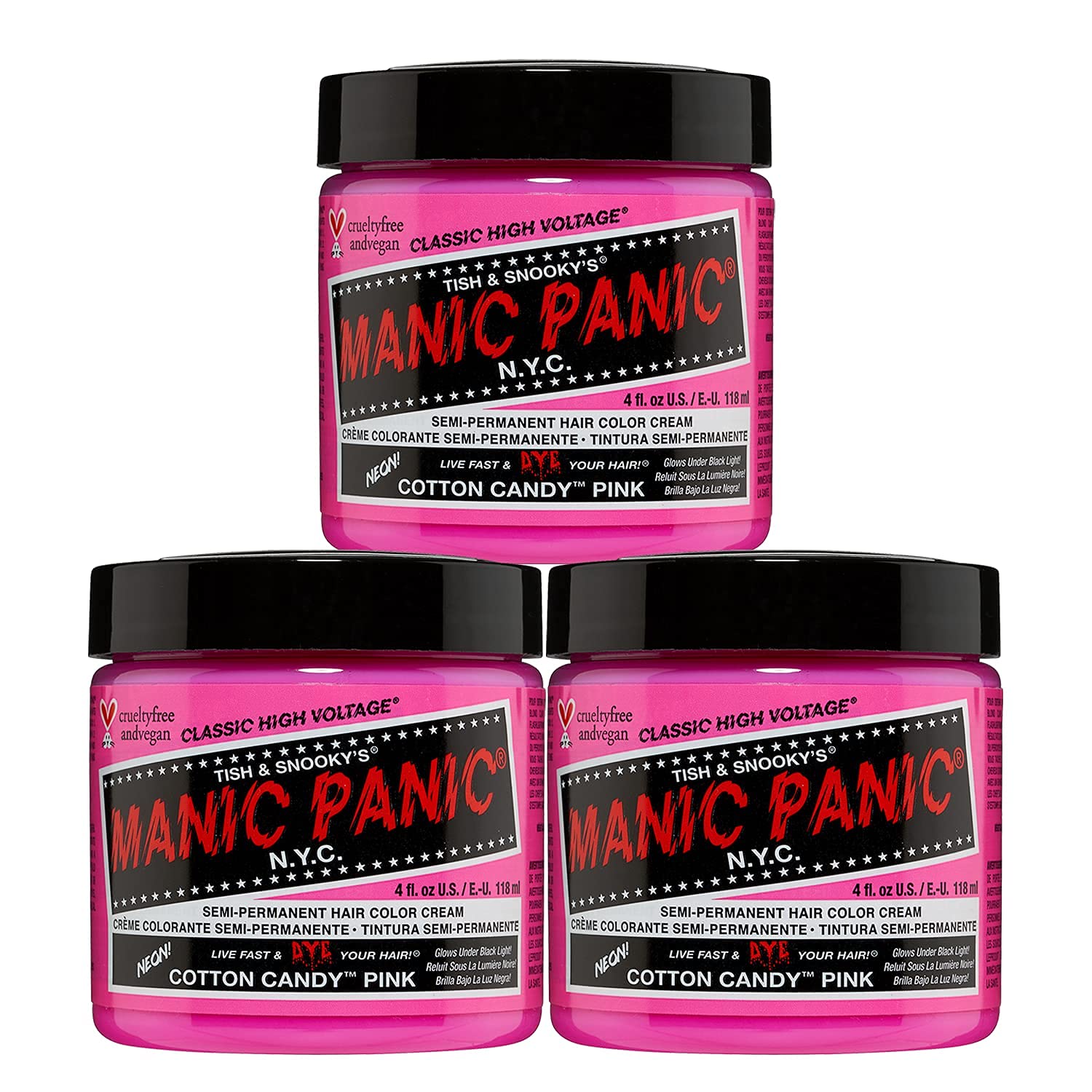 Manic Panic Cotton Candy Pink, classic hot pink hair colour
