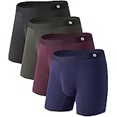 Separatec Mens Underwear with Separate Pouch Moisture Wicking Micro Modal Boxer Briefs Seamless Underwear with Fly 4 Pack