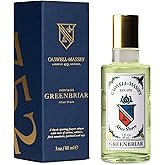 Caswell-Massey Greenbriar Gold Cap After Shave, Soothing Aftershave with Petitgrain, Mandarin & Sage, 3 Fl Oz