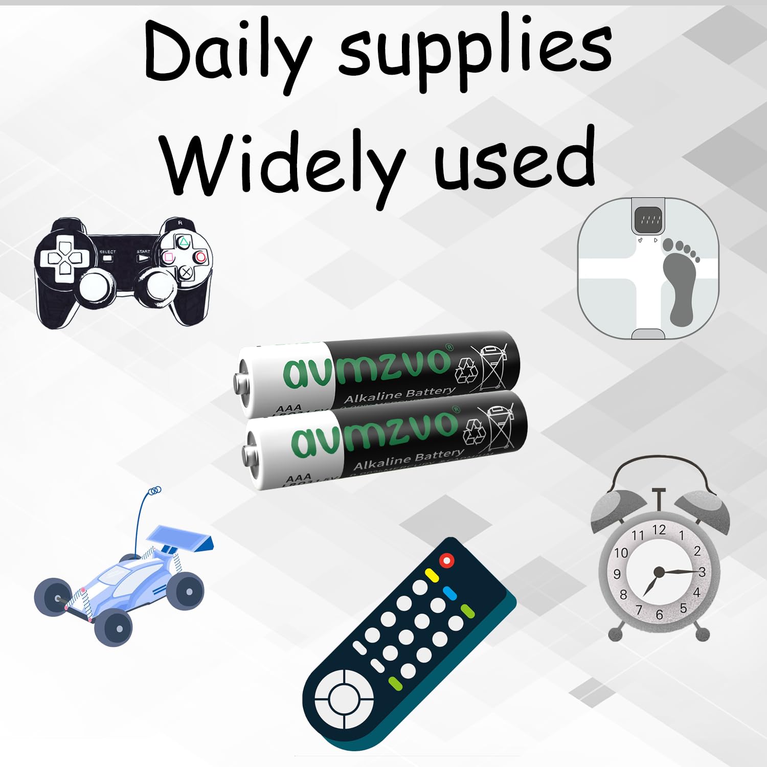 avmzvo AAA Alkaline Batteries,LR03 1,5V, langlebige Power，Leistungsstark,8 Stück,Kann für Spielzeug, Wecker und andere elektronische Geräte verwendet Werden【10 Jahre Garantie】 4