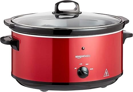 Amazon Basics Slow Cooker With 3 Heat Settings And Keep Warm Function 235 280 W 6 5 L Amazon De Kuche Haushalt