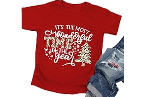 LAZYCHILD Christmas Shirts Toddler Boys Girls Xmas Buffalo Plaid Trees T-Shirt Christmas Graphic Tees Holiday Tops