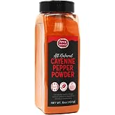 Cayenne Pepper Powder 16oz Jar - 50,000 SHU, Gluten Free, All Natural Red Pepper, Garden Wildlife Natural Pest Control by Spicy World