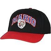 Bioworld Nintendo Super Mario Hat | Embroidered Mario Adjustable Snapback Cap | Adult Unisex Baseball Cap - Navy Blue/Red