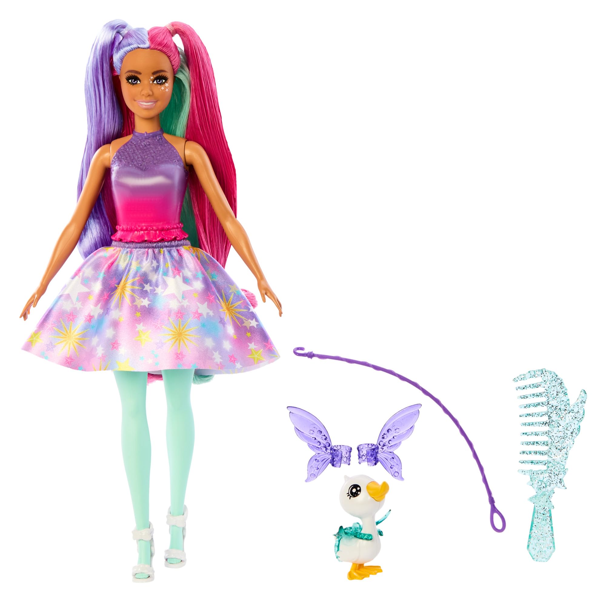 Barbie A Touch of Magic Doll & Accessories, The Glyph with Fantasy Outfit, Pet, Leash & Styling Accessories, JCW50