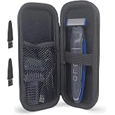 LinMei Hard Storage Travel Case Compatible for Micro Touch Solo Full Body Trimmer and Shaver - Sturdy and Protective (Case &amp; 2 Brush Only)