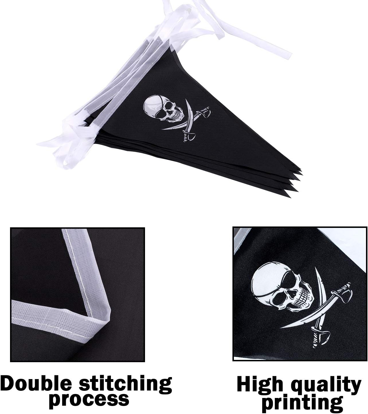 Whaline 31.5ft Halloween Jolly Roger Banner - Image 4