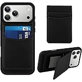 aidvaia Phone Case Compatible with iPhone 17 Pro Max,Compatible with Magsafe, Detachable Magnetic Wallet Case and Card Holder. Black