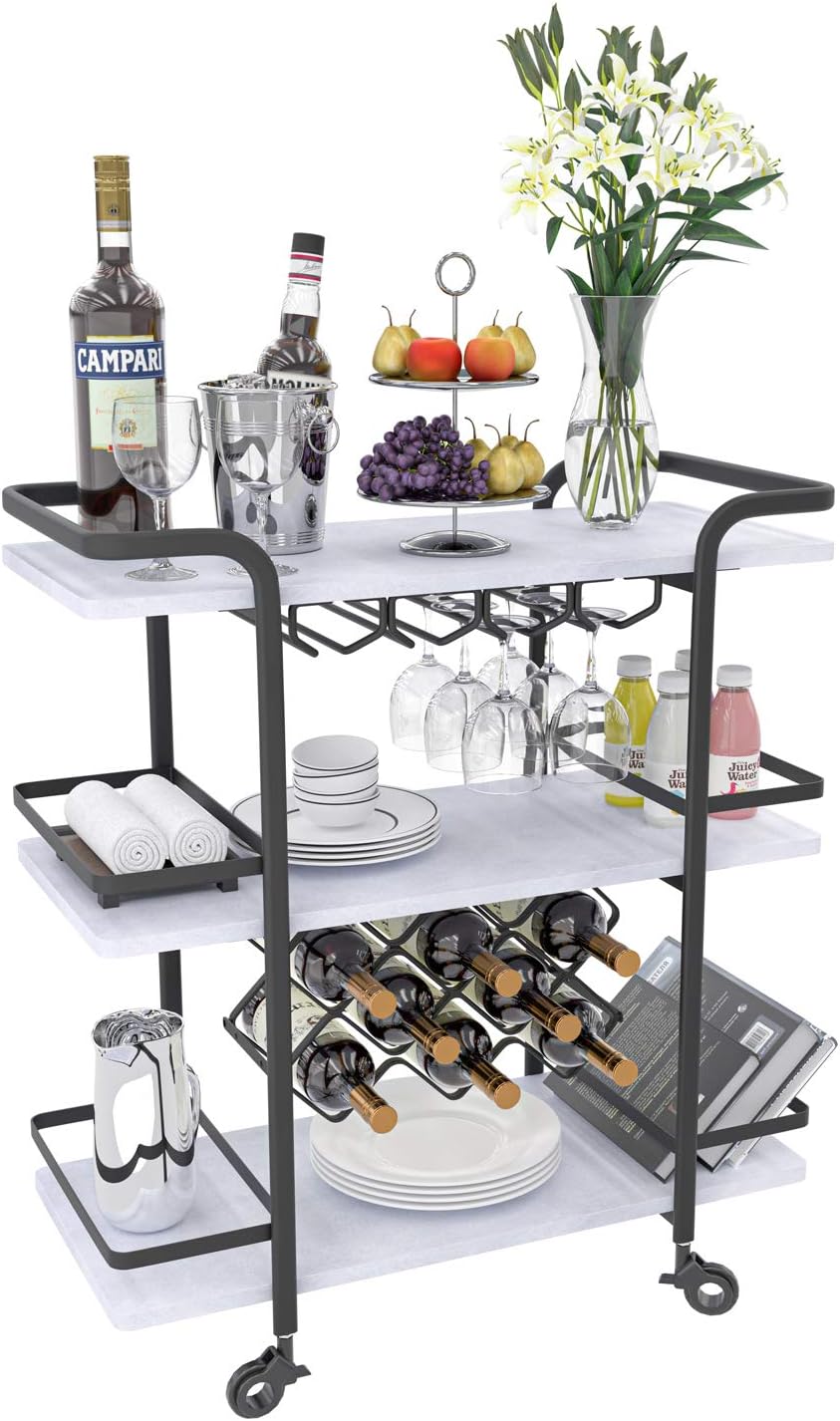 bar serving carts on Jubao Bar Serving Carts On Wheels Home Kitchen Home Bar Furniture