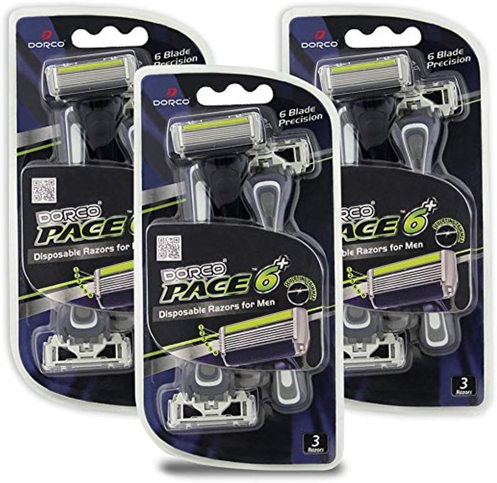 dorco pace 6 blade razor with trimmer for men